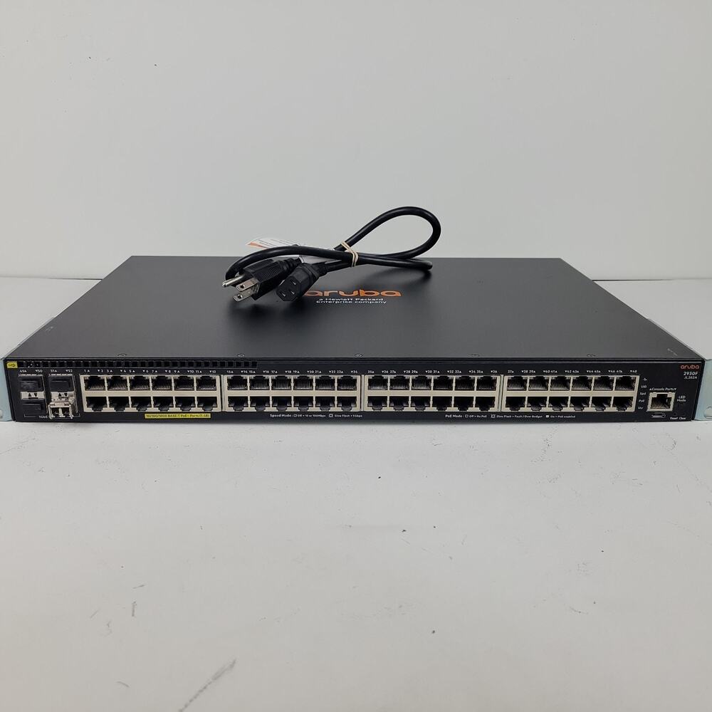 HP/Aruba JL262A 2930F 48 Port PoE+|4x 1GbE SFP Layer 3 Switch Grade B, SKU 24914